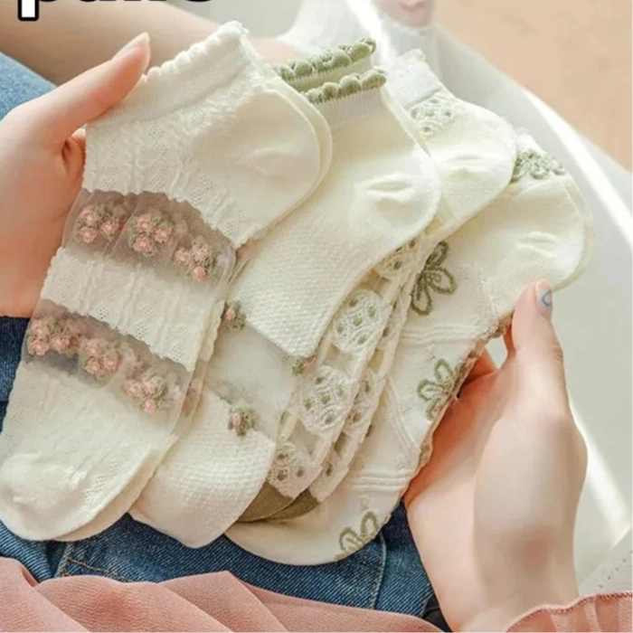 10 Pairs Women Cartoon Patterned Socks Trendy And Fashionable Versatile Socks Lightweight Breathable Comfortable Casual Socks - Checkouts UK