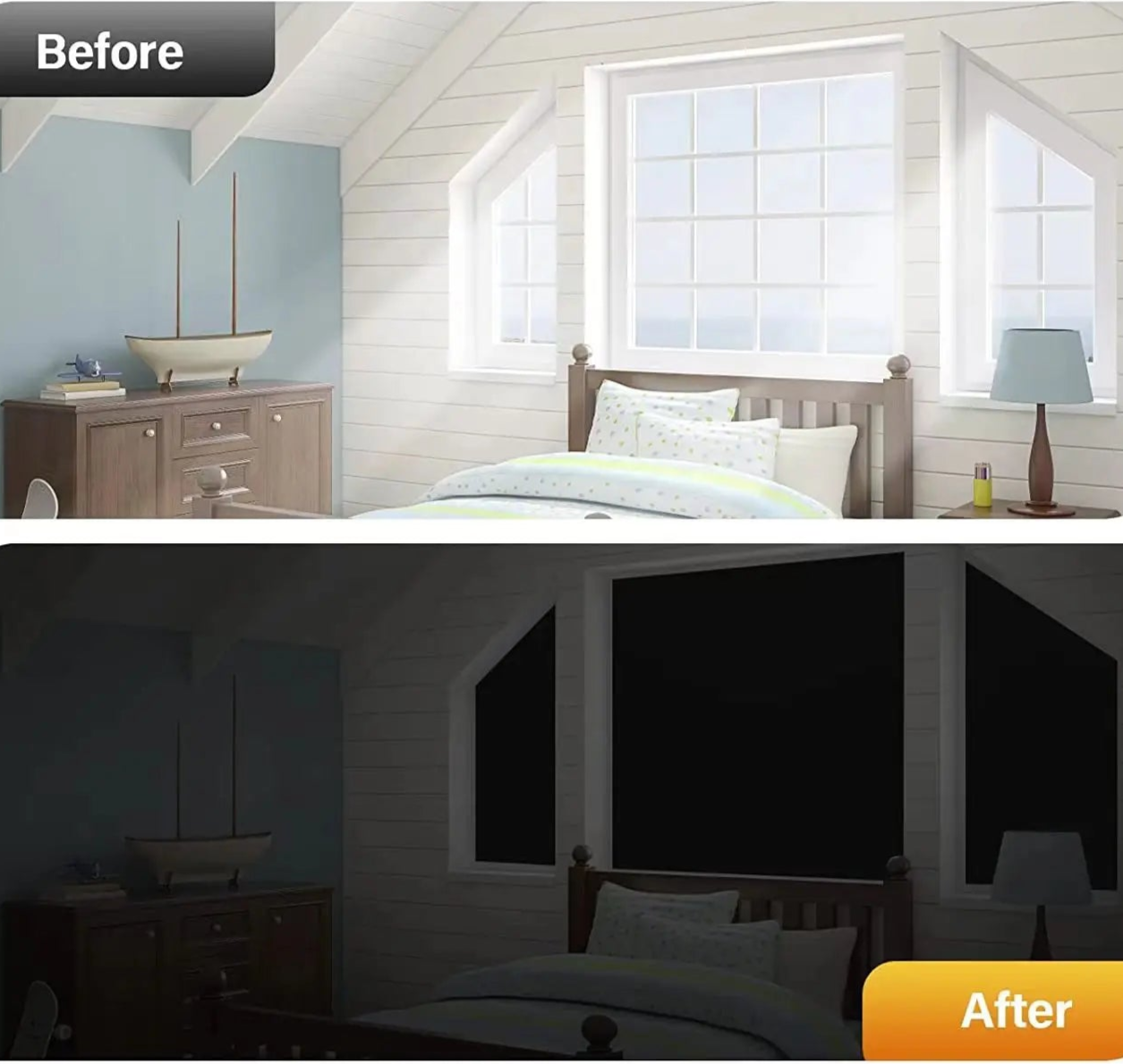 100% Blackout Curtain Removable Portable Travel Blocking Darkest Window Film Cloth Temporary DIY No Drill Blackout Curtains - Checkouts UK