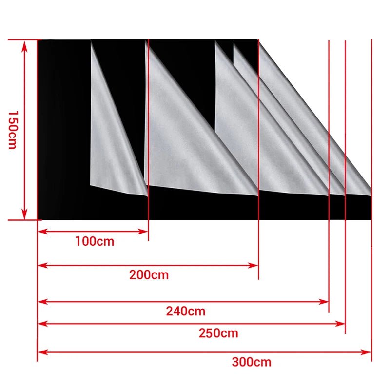 100% Blackout Curtain Removable Portable Travel Blocking Darkest Window Film Cloth Temporary DIY No Drill Blackout Curtains - Checkouts UK