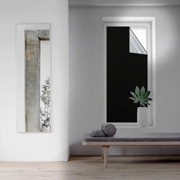 100% Blackout Curtain Removable Portable Travel Blocking Darkest Window Film Cloth Temporary DIY No Drill Blackout Curtains - Checkouts UK