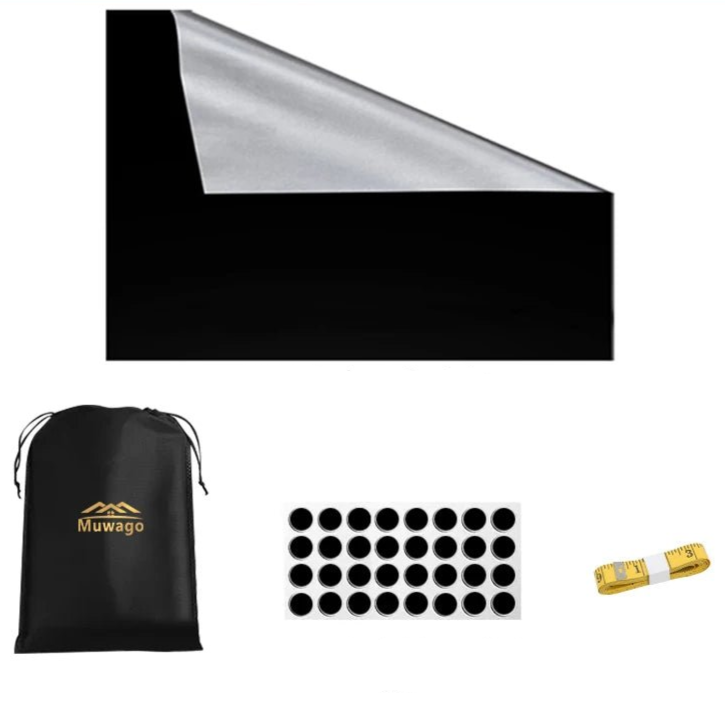 100% Blackout Curtain Removable Portable Travel Blocking Darkest Window Film Cloth Temporary DIY No Drill Blackout Curtains - Checkouts UK