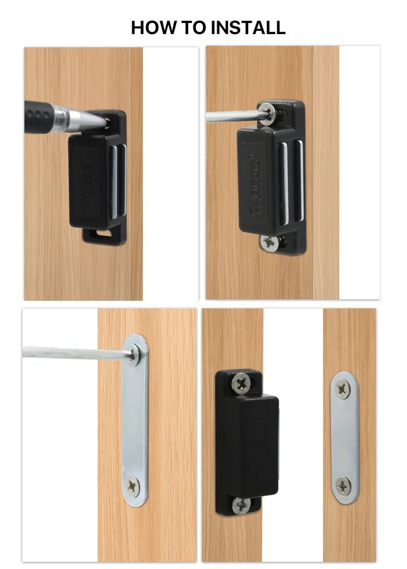 10/20pcs Magnetic Cabinet Catches Magnet Door Stops Plastic Strong Door Cabinet Cupboard Closer Suction Furniture Hardware - Checkouts USA