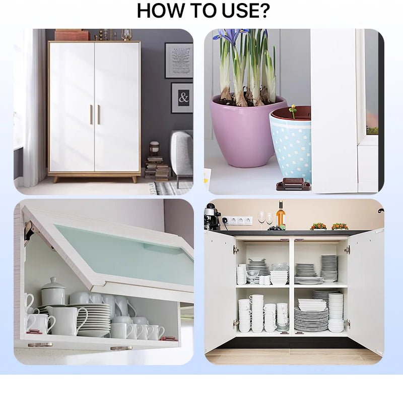 10/20pcs Magnetic Cabinet Catches Magnet Door Stops Plastic Strong Door Cabinet Cupboard Closer Suction Furniture Hardware - Checkouts USA