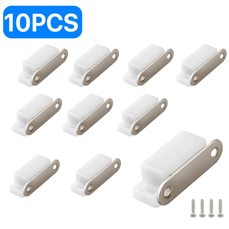 10/20pcs Magnetic Cabinet Catches Magnet Door Stops Plastic Strong Door Cabinet Cupboard Closer Suction Furniture Hardware - Checkouts USA
