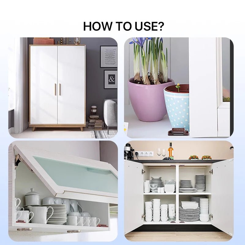 10/20pcs Magnetic Cabinet Catches Magnet Door Stops Plastic Strong Door Cabinet Cupboard Closer Suction Furniture Hardware - Checkouts USA