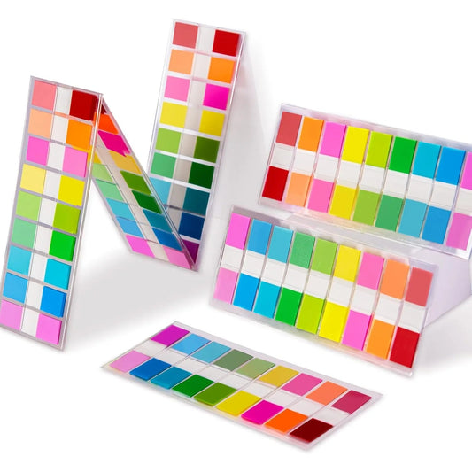 1080pcs 6 Pack Transparent Colorful Index Memo Note Pads Stationery Sticky Notes Page Markers Book Tabs Pop Up Index Tabs - Checkouts USA