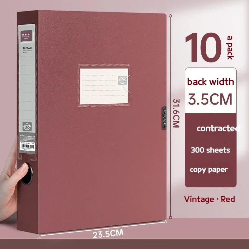 10pcs Large Capacity A4 File Folder Multifunctional Waterproof Document Organizer Dustproof Desktop Storage Document Holder - Checkouts USA