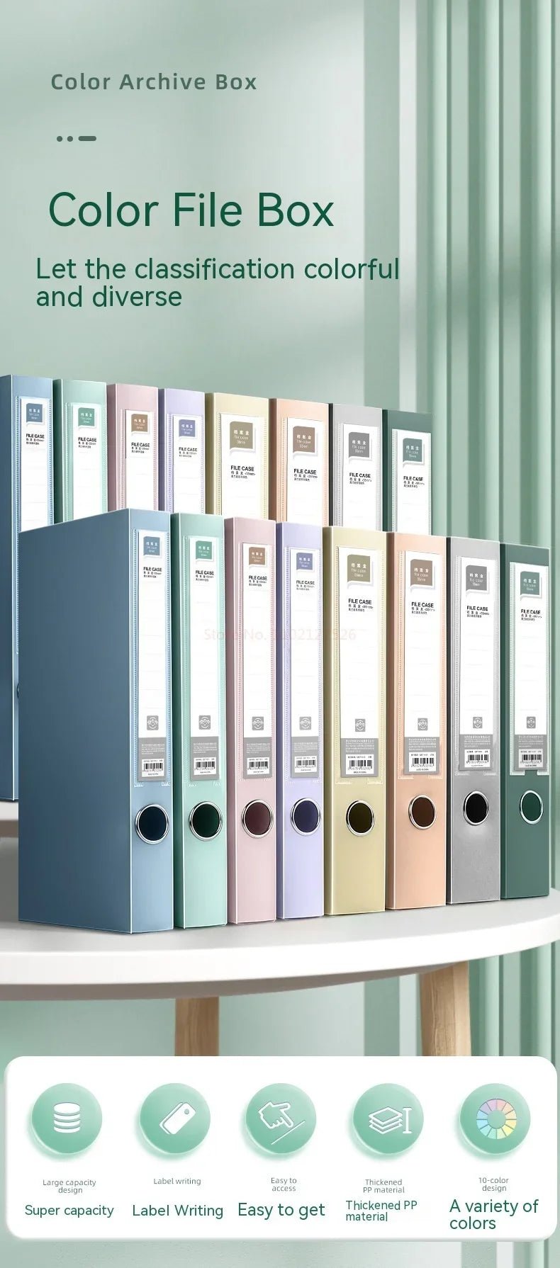 10pcs Large Capacity A4 File Folder Multifunctional Waterproof Document Organizer Dustproof Desktop Storage Document Holder - Checkouts USA