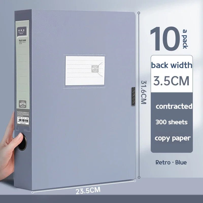 10pcs Large Capacity A4 File Folder Multifunctional Waterproof Document Organizer Dustproof Desktop Storage Document Holder - Checkouts USA