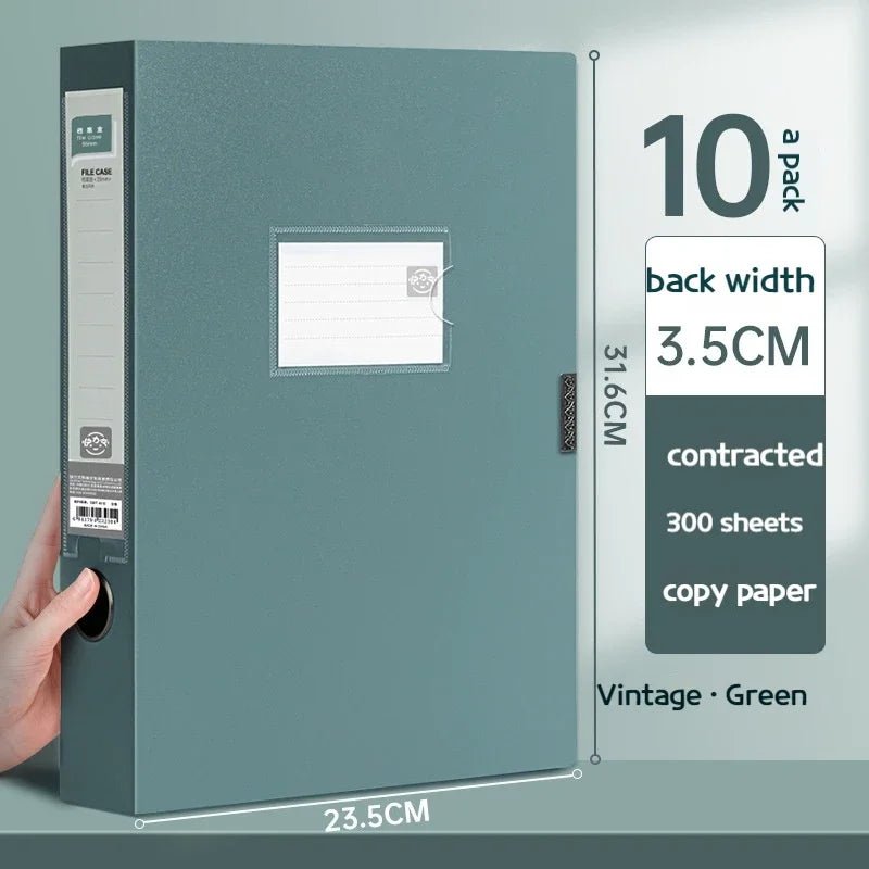 10pcs Large Capacity A4 File Folder Multifunctional Waterproof Document Organizer Dustproof Desktop Storage Document Holder - Checkouts USA