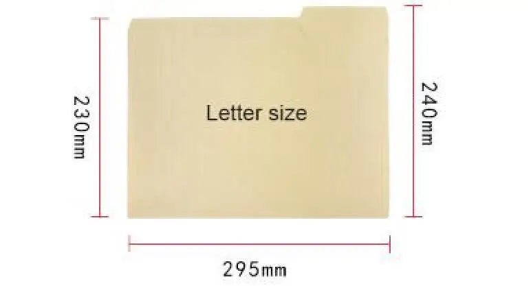 10pcs/Pack Manila Tab Folders, Basics 1/3 - Cut Tab, Assorted Positions File Folders, Letter Size,A4,Legal Size,Document - Checkouts USA