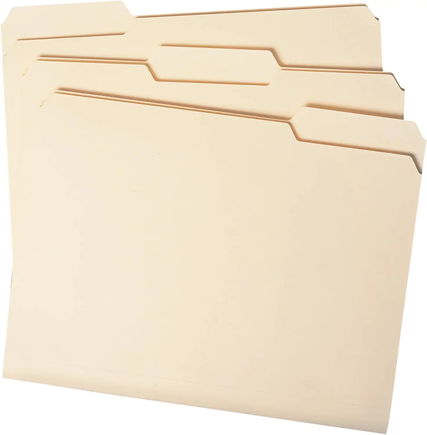 10pcs/Pack Manila Tab Folders, Basics 1/3 - Cut Tab, Assorted Positions File Folders, Letter Size,A4,Legal Size,Document - Checkouts USA