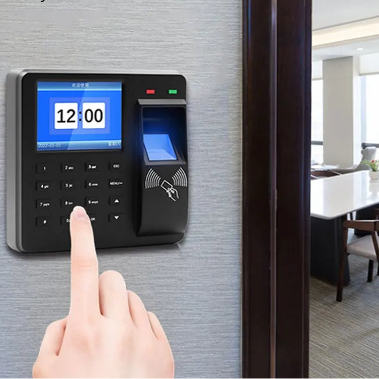 125Khz RFID Biometric Fingerprint Time Attendance Clock Recorder Employe Recognition Check in Time Recording Door Access Control - Checkouts UK
