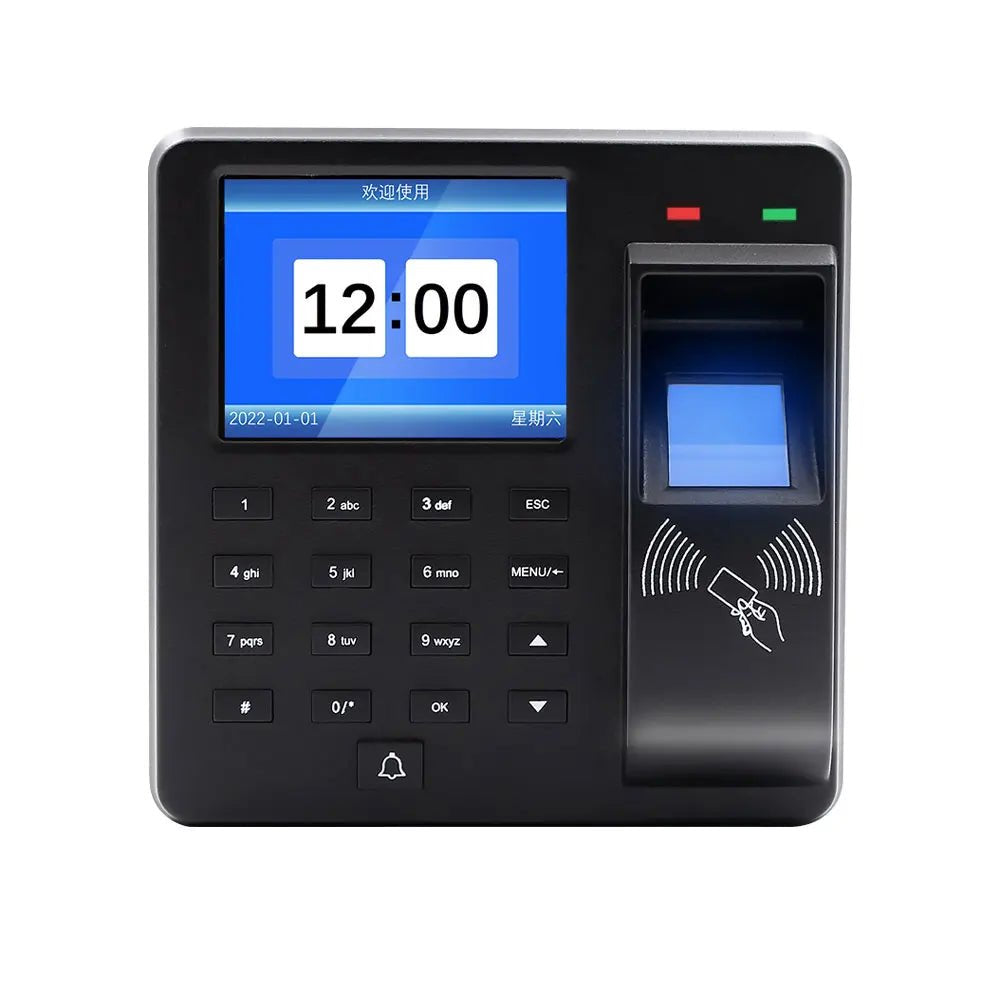 125Khz RFID Biometric Fingerprint Time Attendance Clock Recorder Employe Recognition Check in Time Recording Door Access Control - Checkouts UK