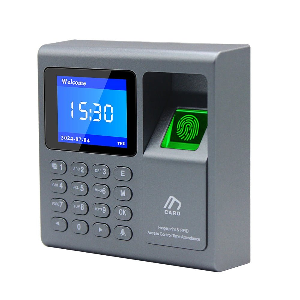 125Khz RFID Biometric Fingerprint Time Attendance Clock Recorder Employe Recognition Check in Time Recording Door Access Control - Checkouts UK
