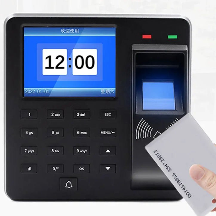 125Khz RFID Biometric Fingerprint Time Attendance Clock Recorder Employe Recognition Check in Time Recording Door Access Control - Checkouts UK