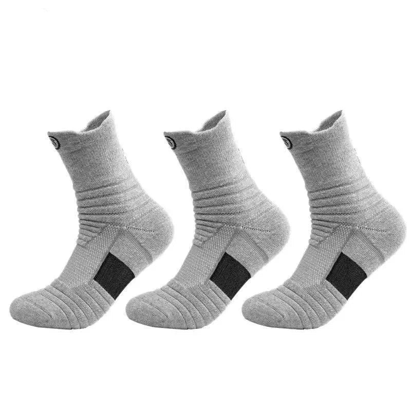 1/3pairs/Lot Men's Socks Compression Stockings Breathable Basketball Sports Cycling running Towel Socks High Elastic Tube Socks - Checkouts UK