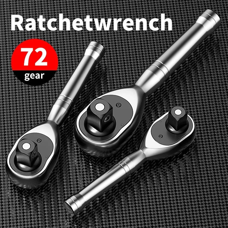 1/4 3/8 1/2 Inch Drive Stubby Ratchet Set with Short Handle Quick - Release Head Mini Ratchet Wrench Efficient Auto Repair Tool - Checkouts USA