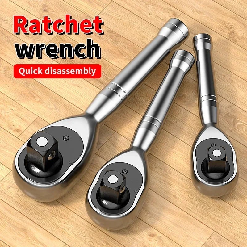 1/4 3/8 1/2 Inch Drive Stubby Ratchet Set with Short Handle Quick - Release Head Mini Ratchet Wrench Efficient Auto Repair Tool - Checkouts USA