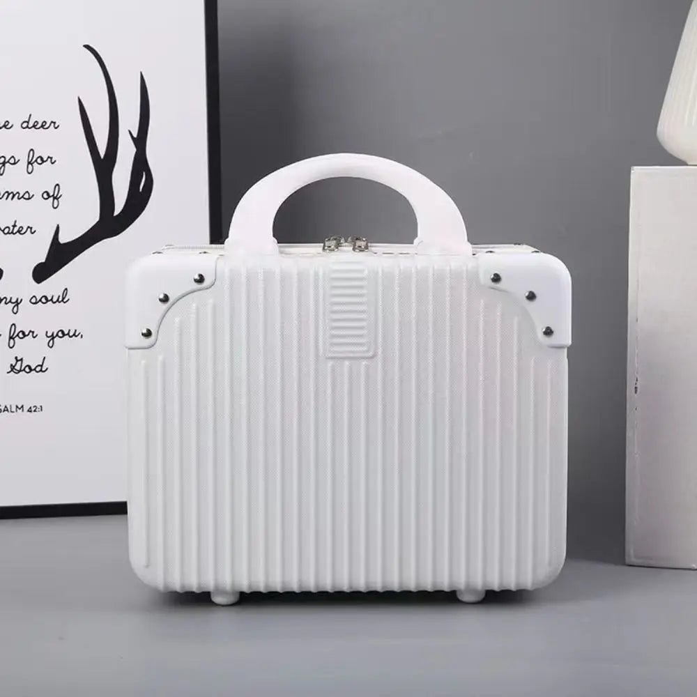 14 inch Mini Travel Suitcase Cosmetic Box Hand Luggage Organizer Makeup Case Small Password Box Boarding Case - Checkouts UK