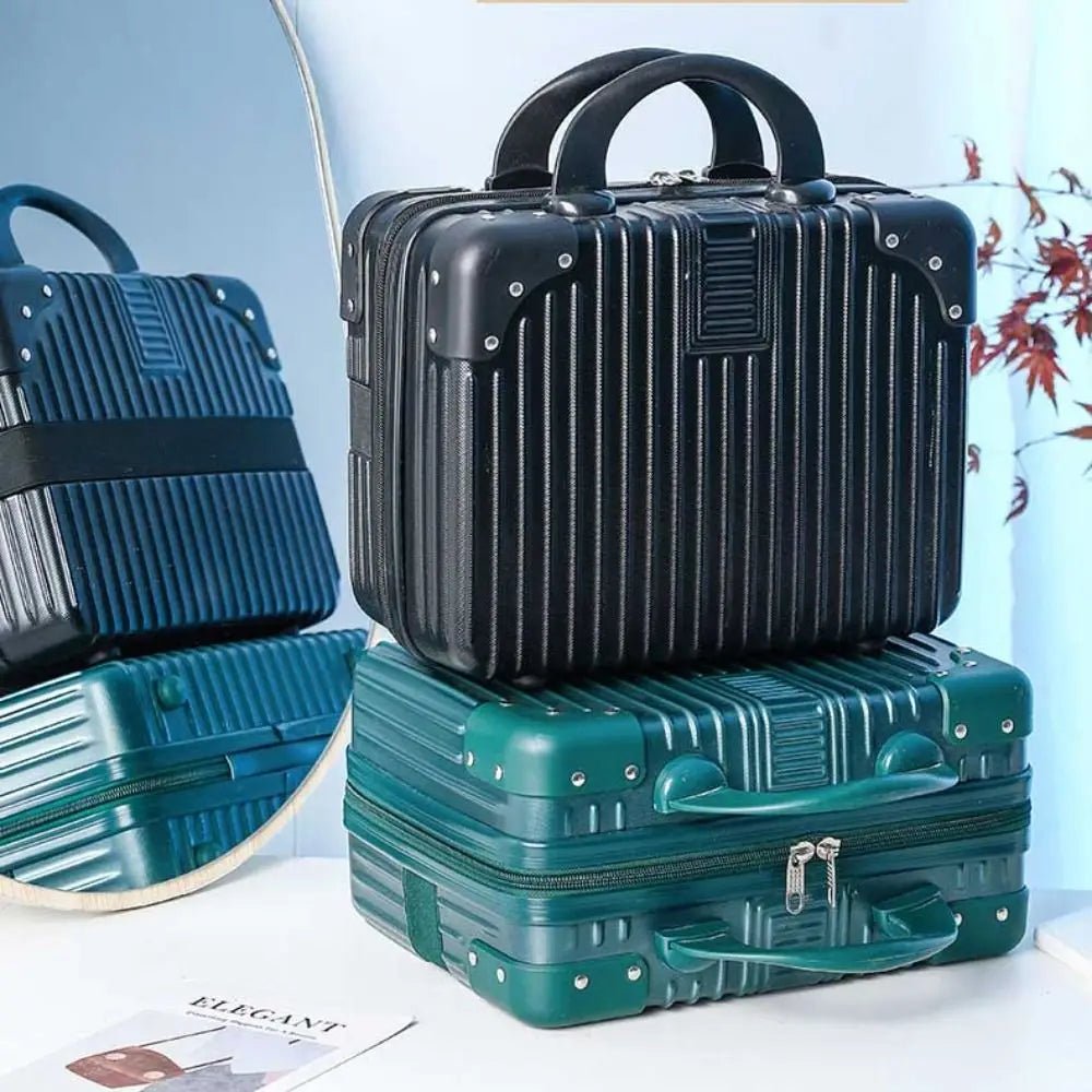 14 inch Mini Travel Suitcase Cosmetic Box Hand Luggage Organizer Makeup Case Small Password Box Boarding Case - Checkouts UK
