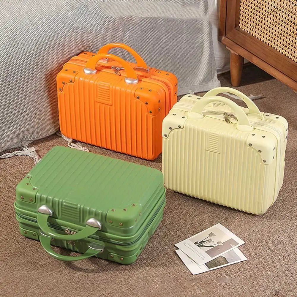 14 inch Mini Travel Suitcase Cosmetic Box Hand Luggage Organizer Makeup Case Small Password Box Boarding Case - Checkouts UK