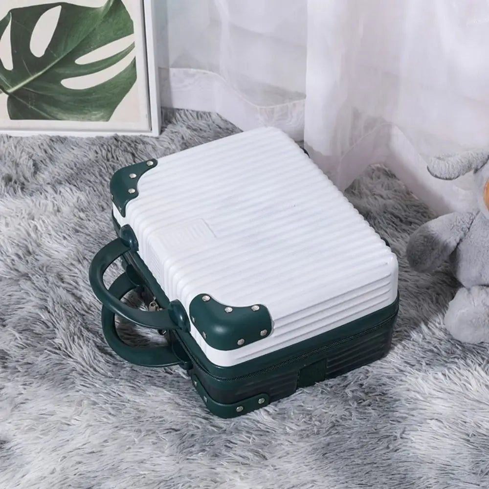 14 inch Mini Travel Suitcase Cosmetic Box Hand Luggage Organizer Makeup Case Small Password Box Boarding Case - Checkouts UK