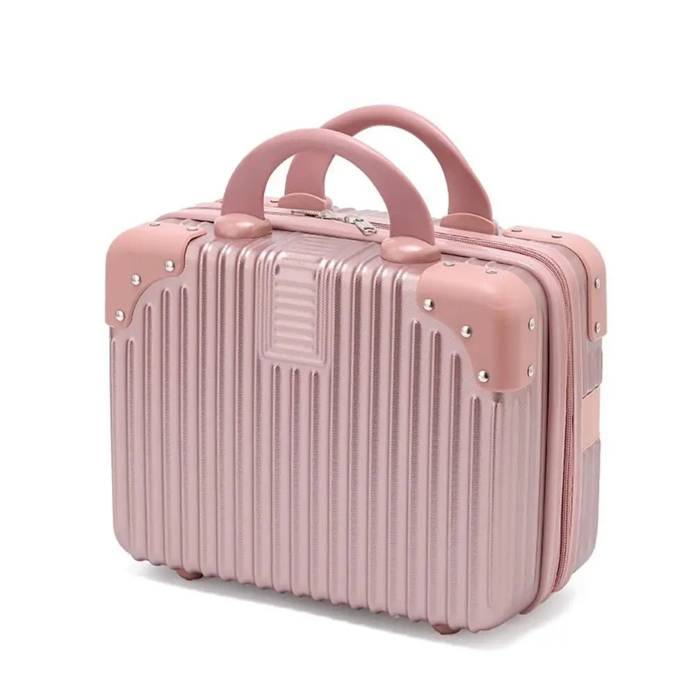 14 inch Mini Travel Suitcase Cosmetic Box Hand Luggage Organizer Makeup Case Small Password Box Boarding Case - Checkouts UK