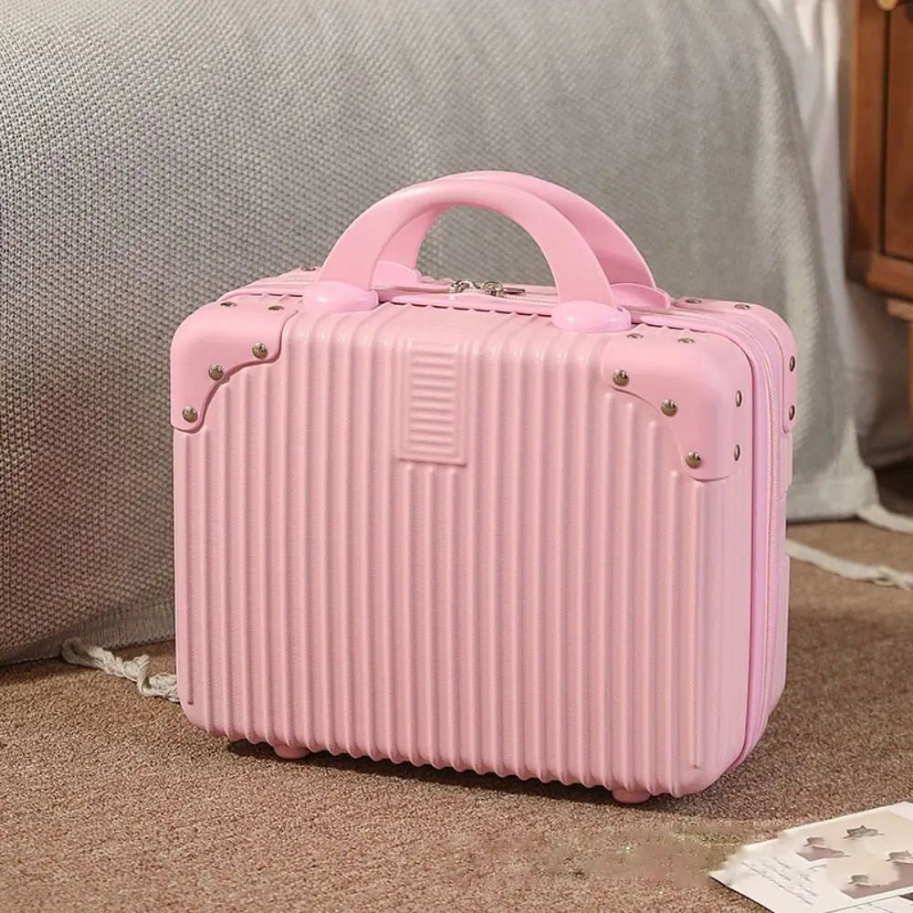 14 inch Mini Travel Suitcase Cosmetic Box Hand Luggage Organizer Makeup Case Small Password Box Boarding Case - Checkouts UK