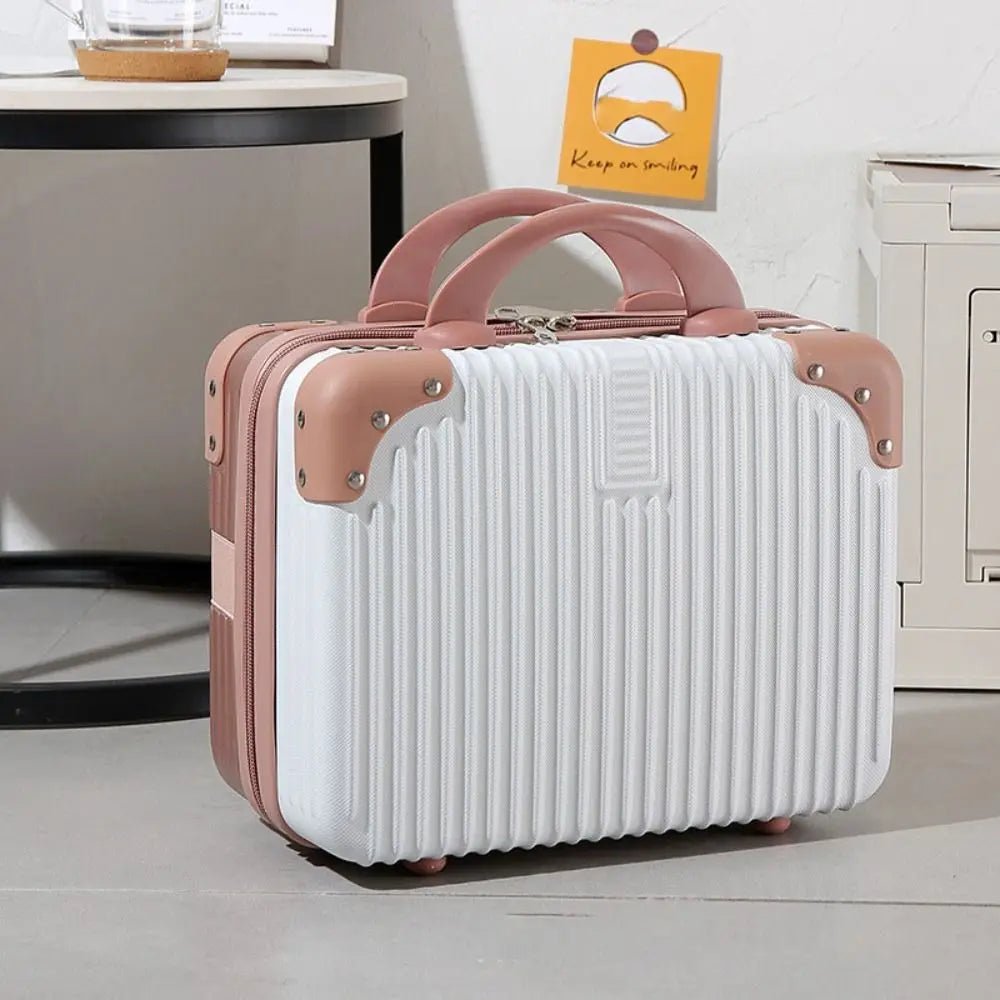 14 inch Mini Travel Suitcase Cosmetic Box Hand Luggage Organizer Makeup Case Small Password Box Boarding Case - Checkouts UK