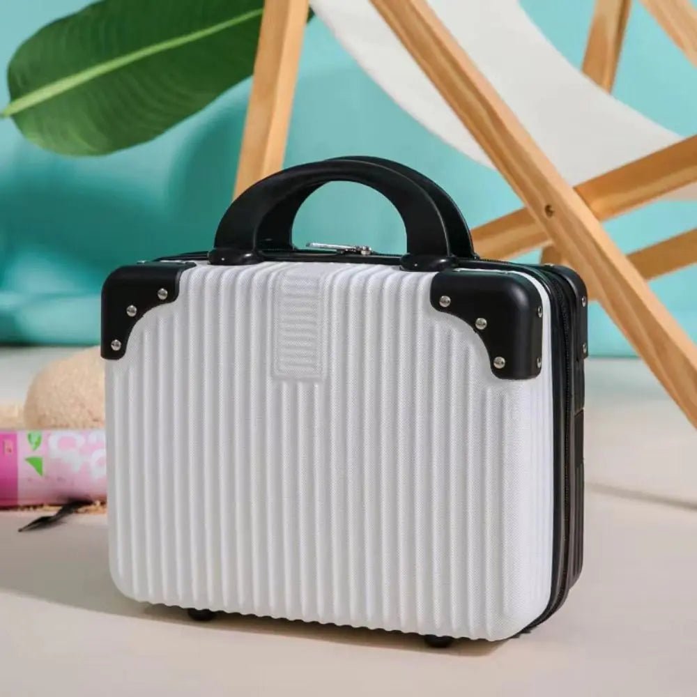 14 inch Mini Travel Suitcase Cosmetic Box Hand Luggage Organizer Makeup Case Small Password Box Boarding Case - Checkouts UK