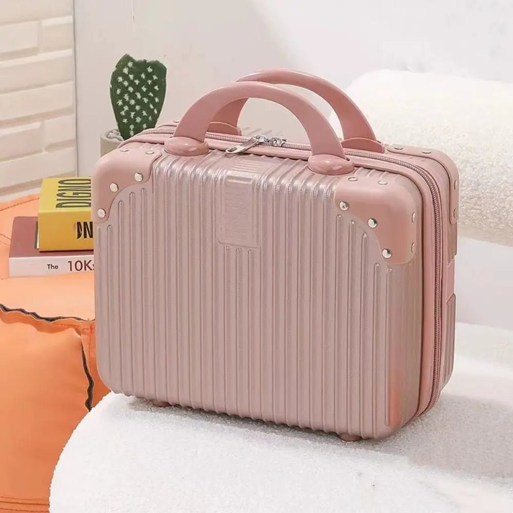 14 inch Mini Travel Suitcase Cosmetic Box Hand Luggage Organizer Makeup Case Small Password Box Boarding Case - Checkouts UK