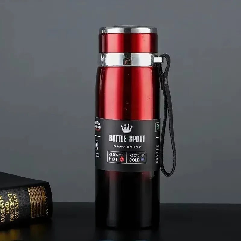 1L Thermal Water Bottle Keep Cold and Hot Water Bottle Thermos for Coffee Tea Vacuum Flasks Stainless Steel Thermos Bottle - Checkouts UK