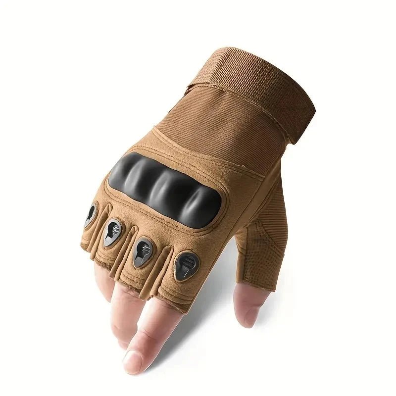 1Pair Tactical Fingerless Gloves for Men - Ideal for Outdoor Sports, Shooting, Hunting, Airsoft, and Cycling - Checkouts UK
