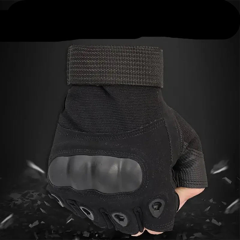 1Pair Tactical Fingerless Gloves for Men - Ideal for Outdoor Sports, Shooting, Hunting, Airsoft, and Cycling - Checkouts UK