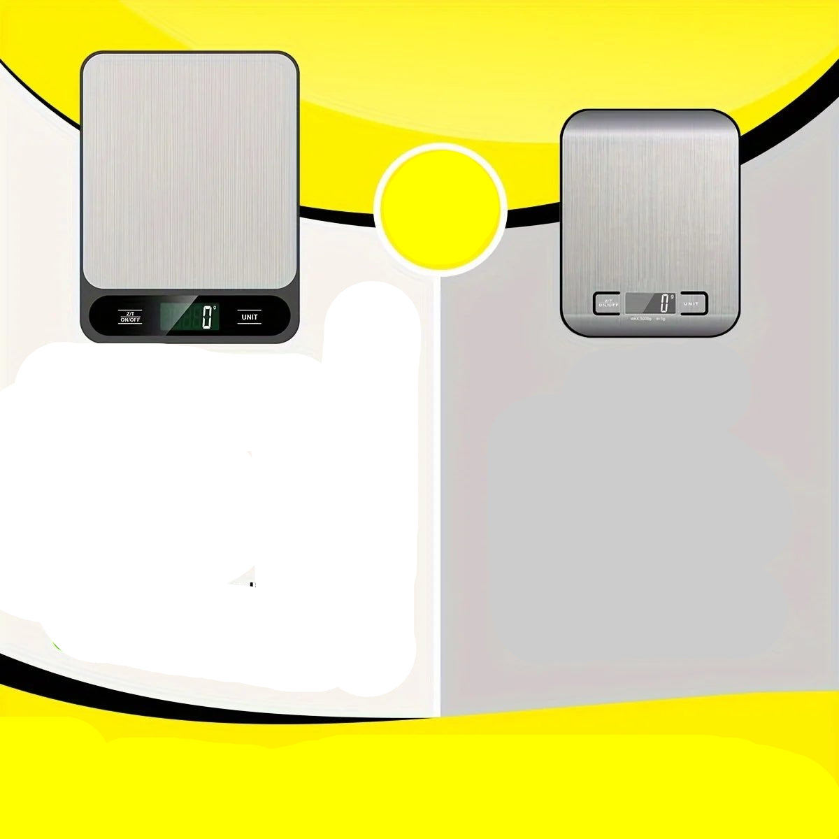 1pc Black Food Scale 10 Kilograms Digital Kitchen Scale Grams and Ounces 1g Precise Scale Easy to Clean Stainless Steel - Checkouts UK