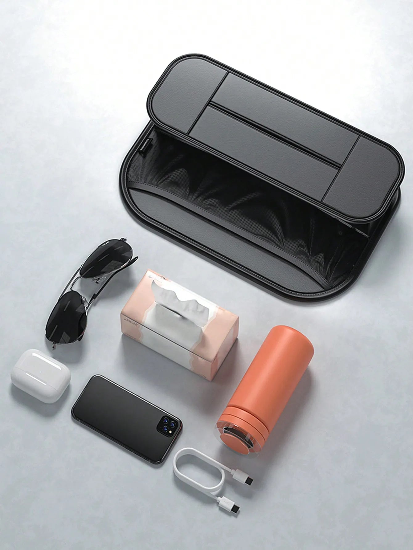 1pc Car Storage Bag, Rear Seat Organizer, Universal Vehicle - mounted Creative Car Decoration Storage Bag - Checkouts USA