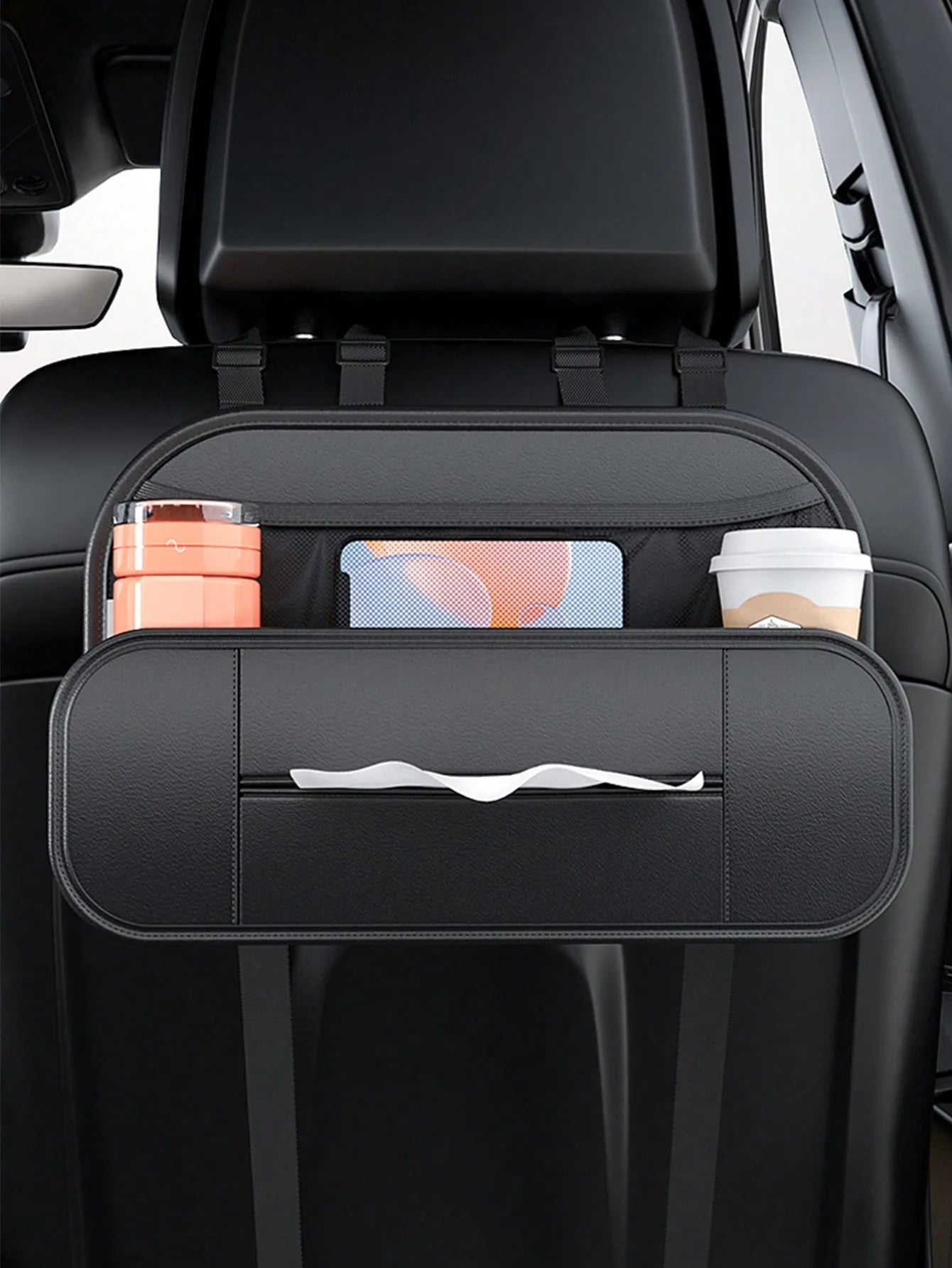 1pc Car Storage Bag, Rear Seat Organizer, Universal Vehicle - mounted Creative Car Decoration Storage Bag - Checkouts USA