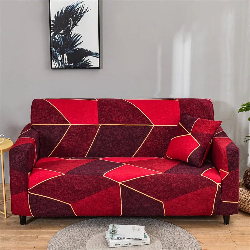 1pc Flower Printed Elastic Sofa Cover Antidirty Spandex Sofa Cover Furniture Protector for Bedroom Office Living Room Home Decor - Checkouts UK
