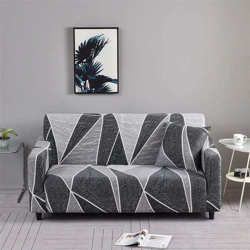 1pc Flower Printed Elastic Sofa Cover Antidirty Spandex Sofa Cover Furniture Protector for Bedroom Office Living Room Home Decor - Checkouts UK
