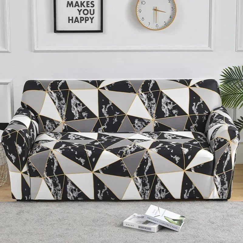 1pc Flower Printed Elastic Sofa Cover Antidirty Spandex Sofa Cover Furniture Protector for Bedroom Office Living Room Home Decor - Checkouts UK