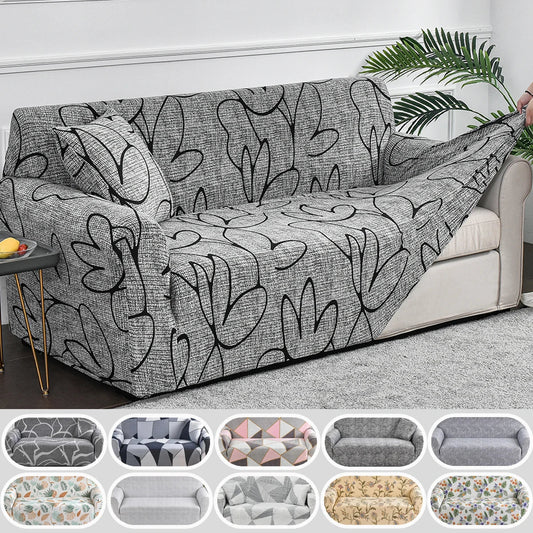 1pc Flower Printed Elastic Sofa Cover Antidirty Spandex Sofa Cover Furniture Protector for Bedroom Office Living Room Home Decor - Checkouts UK