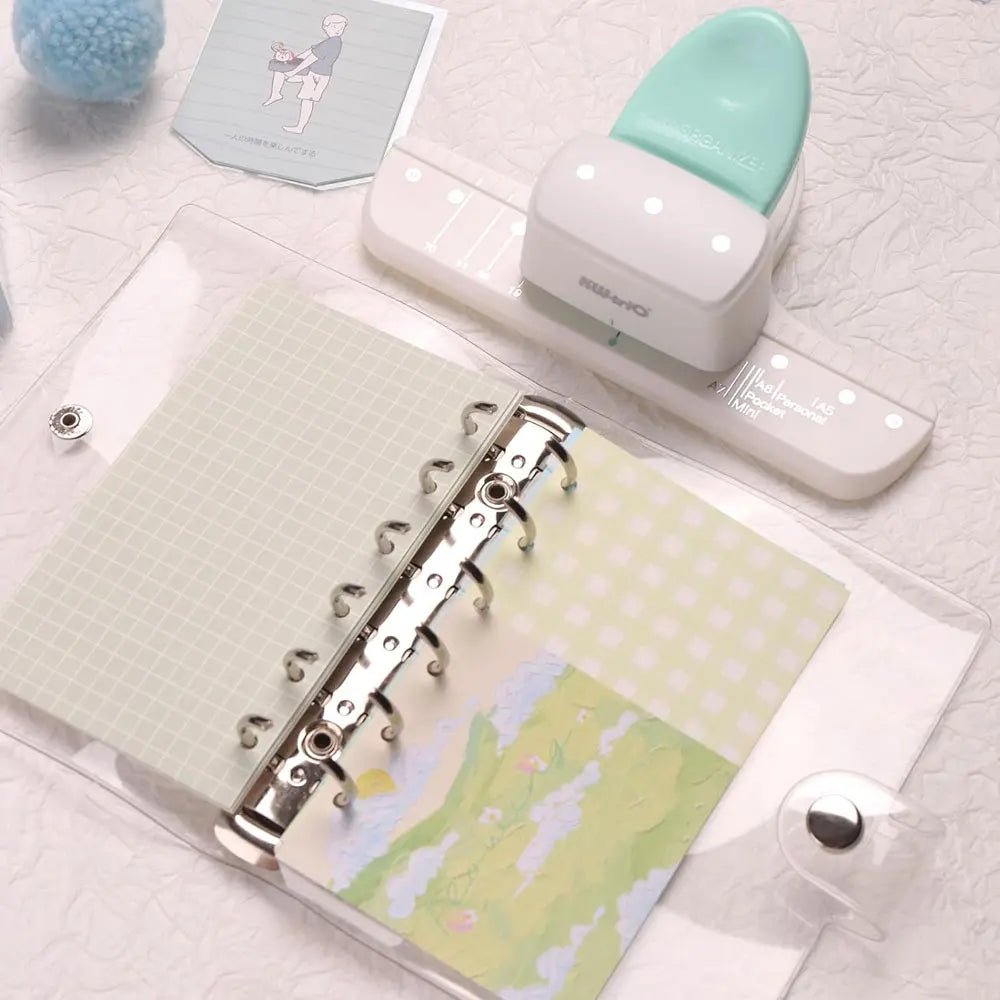 1PC high - value 3 - hole punch, 4mm loose - leaf rings, universal A5/A6/A7 paper, suitable for DIY planners and notebooks. - Checkouts USA