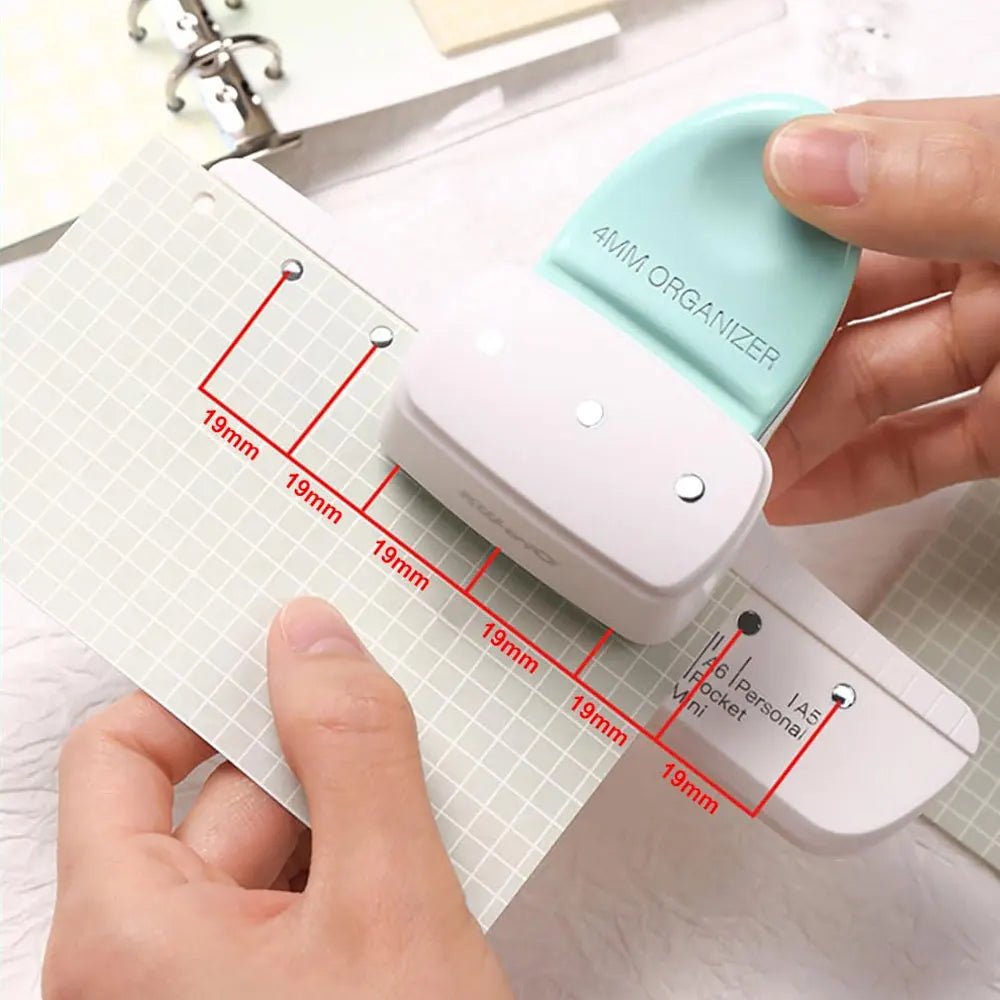 1PC high - value 3 - hole punch, 4mm loose - leaf rings, universal A5/A6/A7 paper, suitable for DIY planners and notebooks. - Checkouts USA