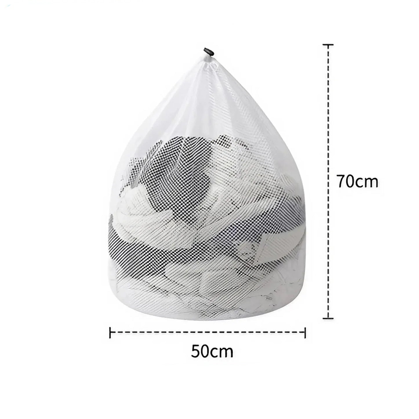 1PC Mesh Laundry Bag - Machine Washable Drawstring Design Travel Wash Bag for Blouses, Hosiery, Stockings, and Underwear - Checkouts UK