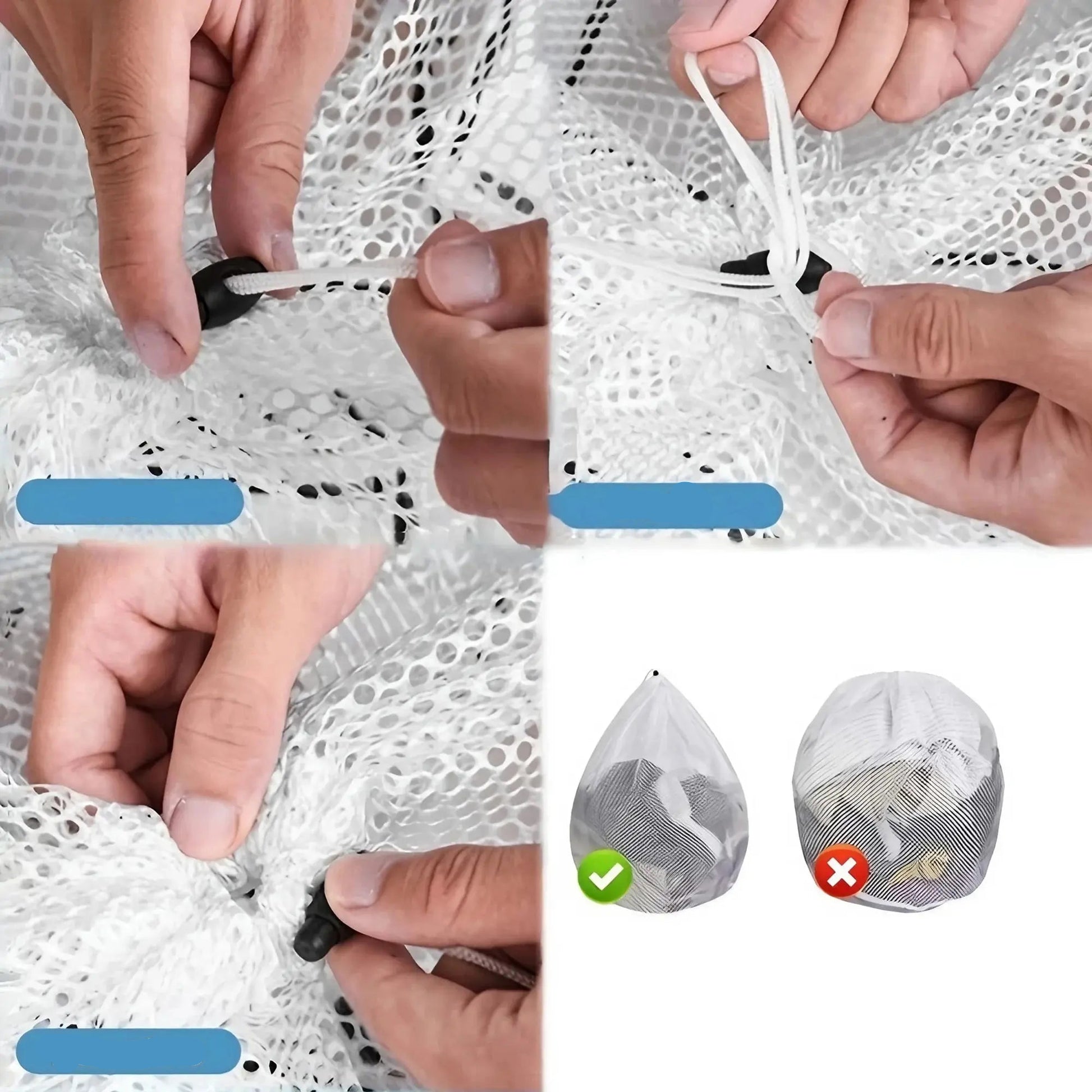 1PC Mesh Laundry Bag - Machine Washable Drawstring Design Travel Wash Bag for Blouses, Hosiery, Stockings, and Underwear - Checkouts UK