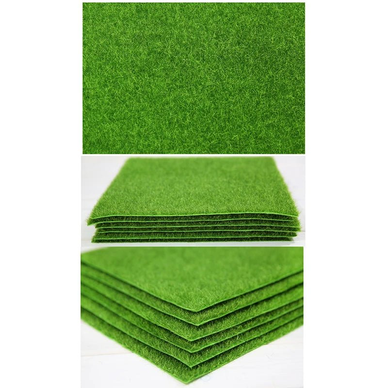 1Pc New 15cm Grass Mat Green Artificial Lawns Turf Carpets Fake Sod Garden Moss For Dollhouse Decals Toys - Checkouts UK