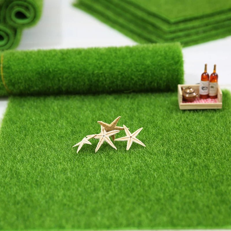 1Pc New 15cm Grass Mat Green Artificial Lawns Turf Carpets Fake Sod Garden Moss For Dollhouse Decals Toys - Checkouts UK
