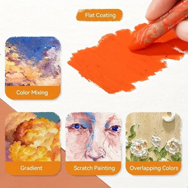 1pc of Ultra - Soft Oil Painting Stick Set, Washable Macaron - Colored Crayons for Graffiti And DIY Art. - Checkouts USA