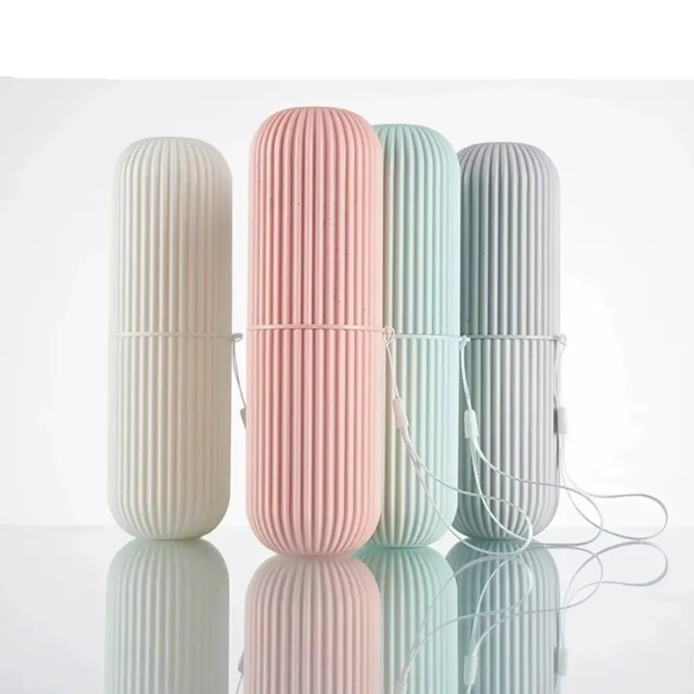 1pc Portable Toothbrush Cup Bathroom Toothpaste Holder Storage Case Box Organizer Travel Toiletries Storage Cup New Creative - Checkouts UK